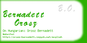 bernadett orosz business card